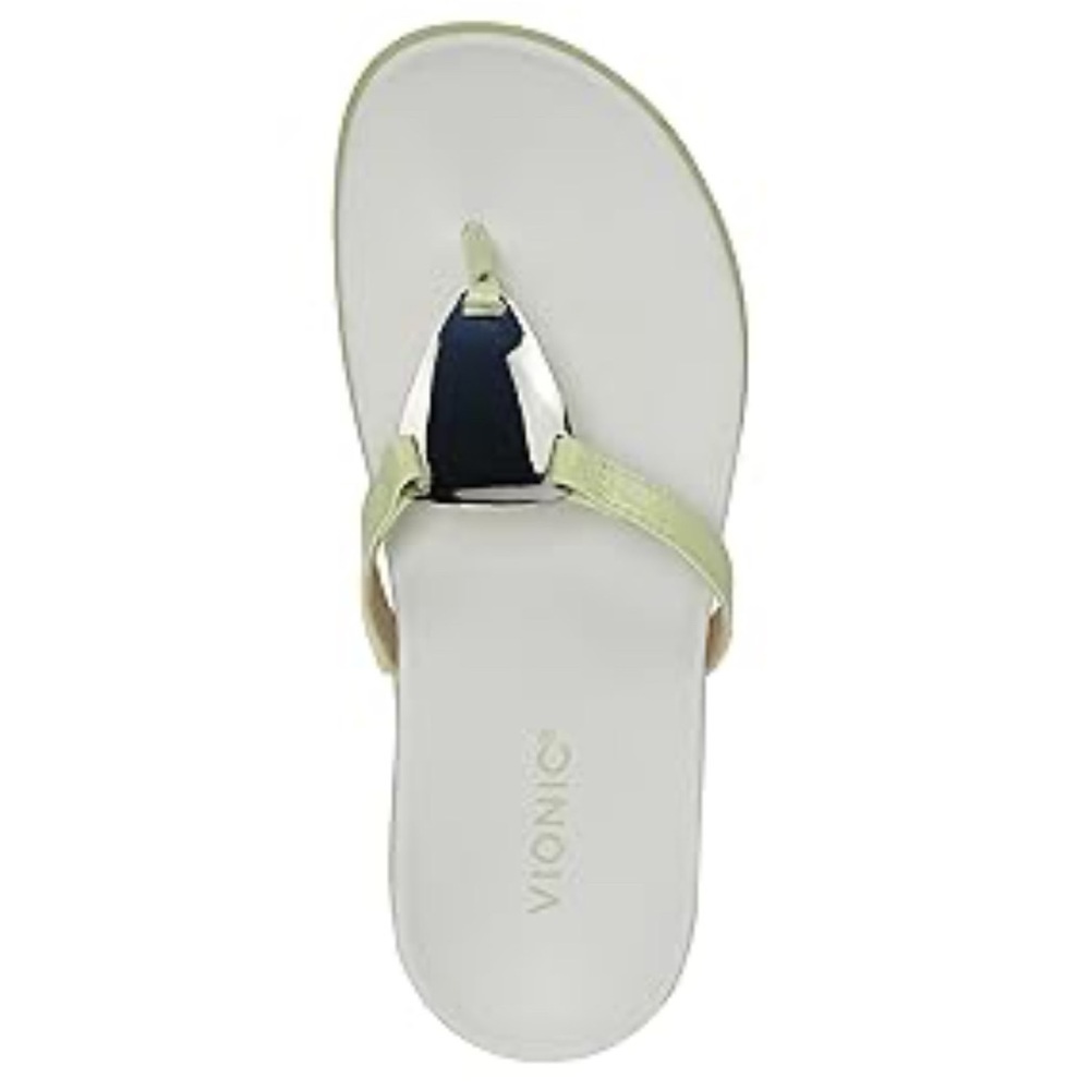 Vionic Raysa Women's Sandals - Pale Lime and Silver